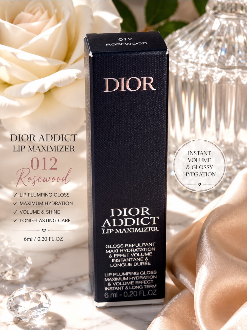 Dior Addict Lip Maximizer 012 Rosewood | Full Size 6ml | New In Box✨✨